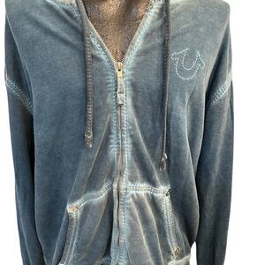 True Religion Blue Graphic Hoodie
